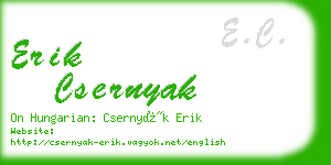 erik csernyak business card